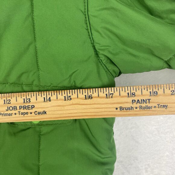 Columbia Reversible Jacket Youth Girls 14/16 Green Hooded Pockets Logo Winter - Picture 15 of 16